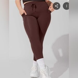 Popflex Cargo Leggings with Pockets Pet Hair Resistant - French Roast - M / 27"